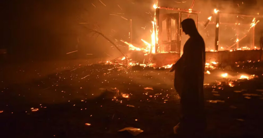 Una imagen impactante en medio del incendio en Córdoba: las llamas consumieron un santuario, pero una Virgen quedó intacta